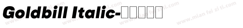 Goldbill Italic字体转换